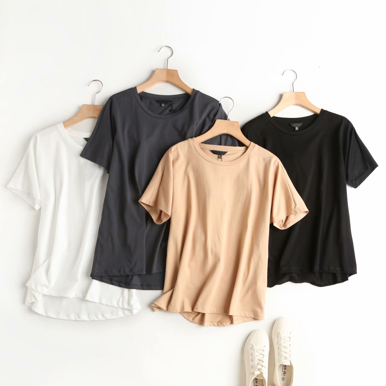 European And American Style Basic 4-color All-match Cotton Casual Loose Short-sleeved T-shirt