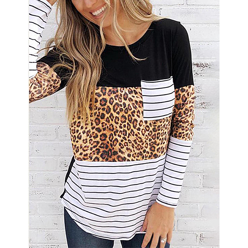 Title 4, Striped Stitching Street Style Round Neck Long-...