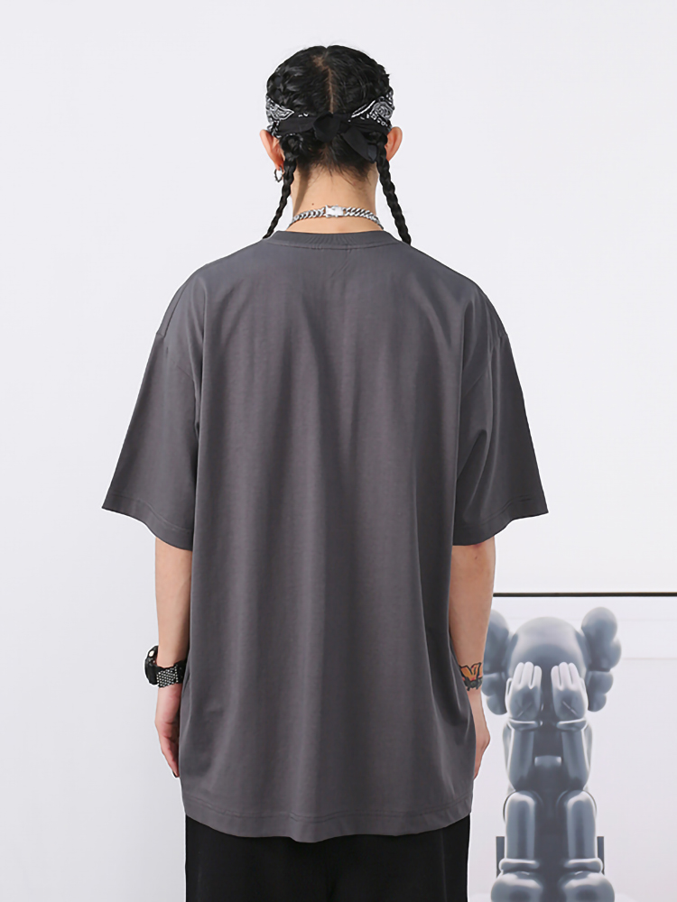 Women's American Style Retro Cotton Print Short Sleeve T-shirt