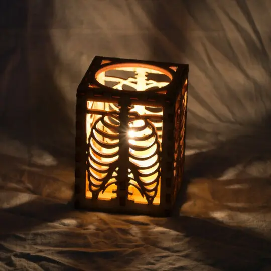 Halloween Shadow Lamp Head Bone Rib