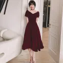 Wine Red Gxwp244 Velvet Mid Le