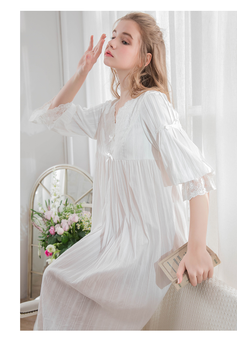 Title 8, Lace Cotton Nightdress Women