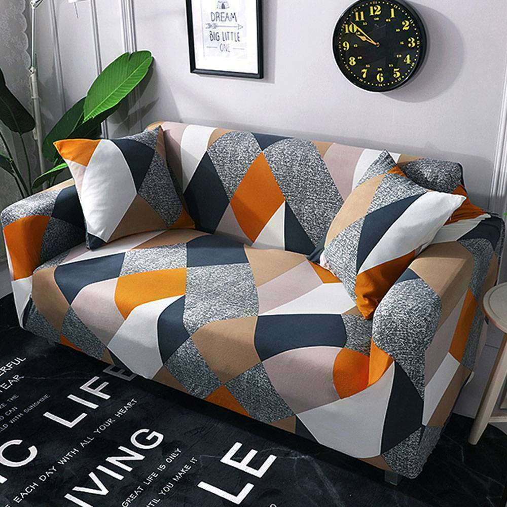 Sofa Covers 2 Seater High Stretch Lounge Slipcover Protector Couch Cover  Two-seater AU Rubik's Cube
