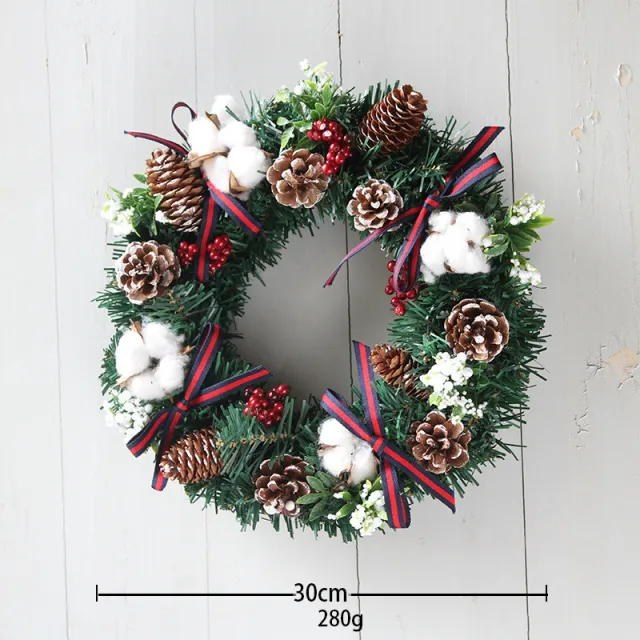 30cm 40cm Christmas Wreath Ornaments Christmas Wreath Photo Color - Shop at LoveMi