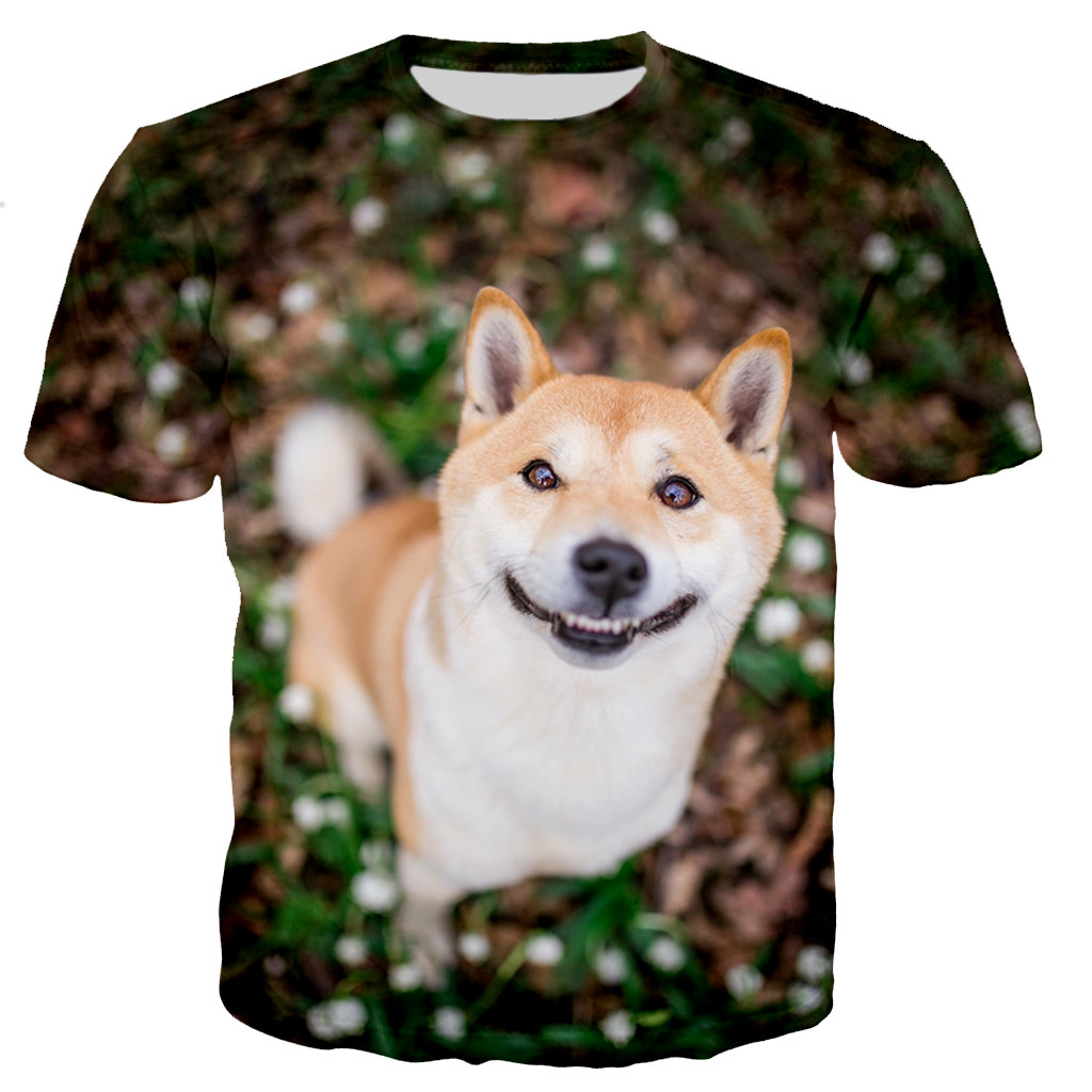 Title 7, T-shirt met korte mouwen en 3D-print voor honden