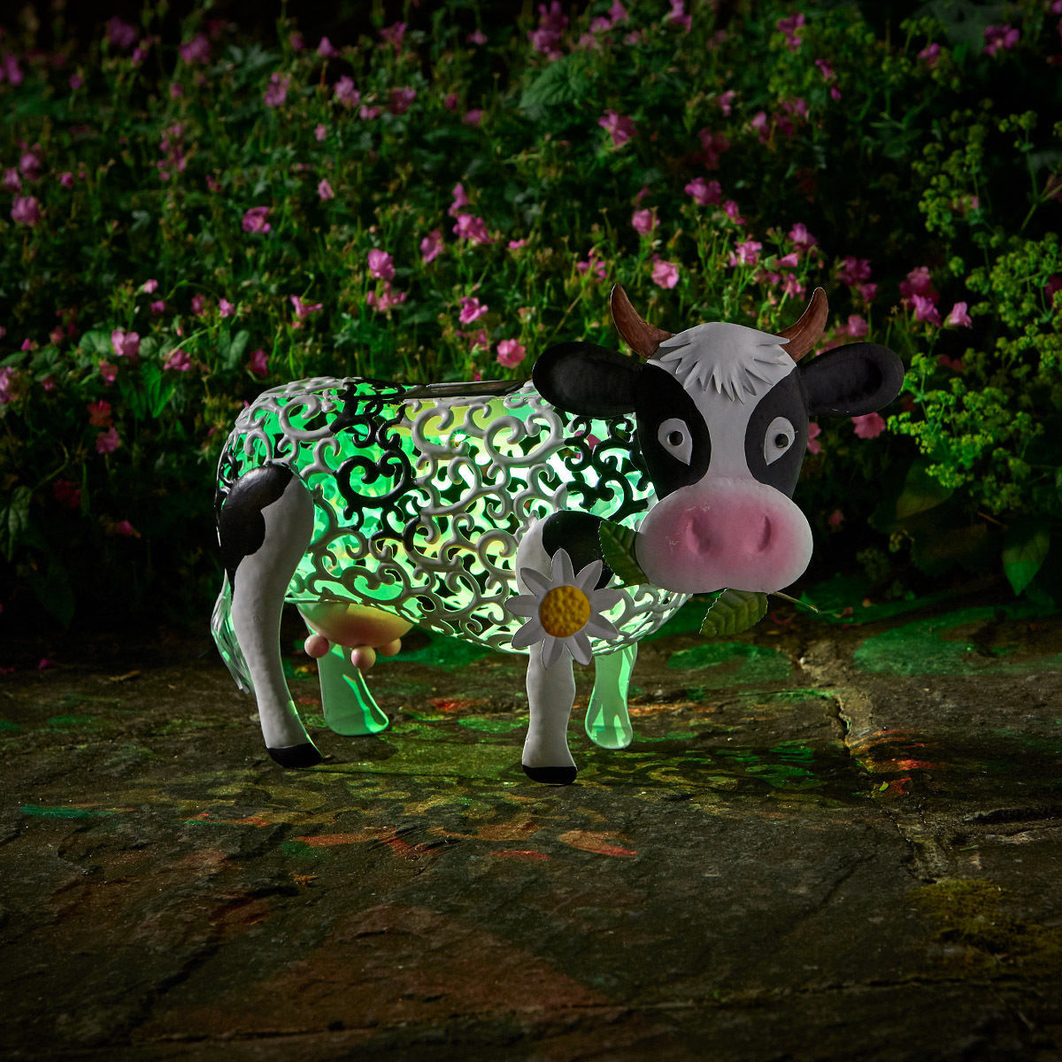 Daisy Cow Solar Light Resin Decoration Garden Decoration — foto 4