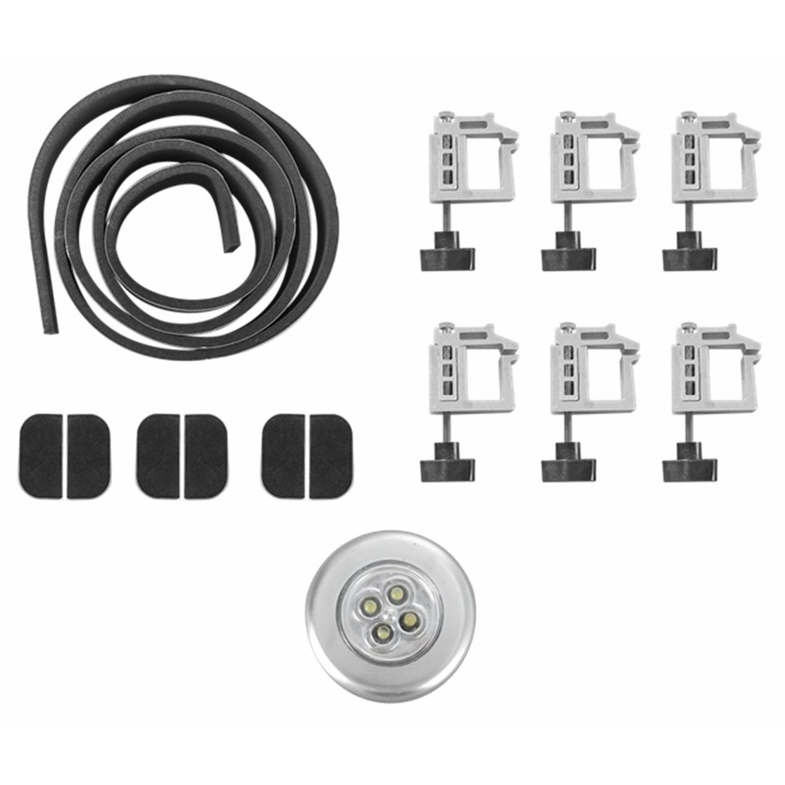 Hook-and-loop fasteners and securing strap detail on Mankee GMC Canyon bed cover