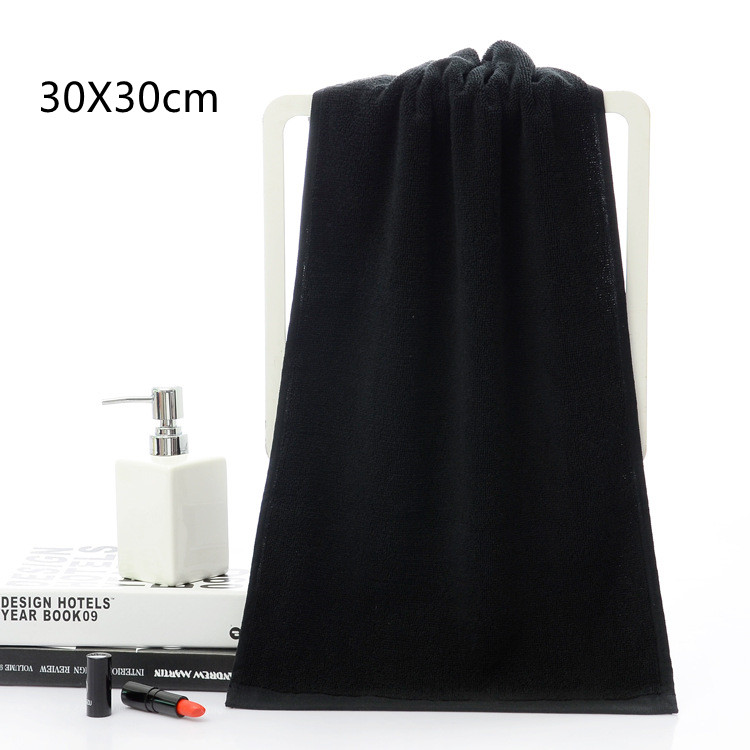 Thick Cotton Black Face Bath Towel - Image 8