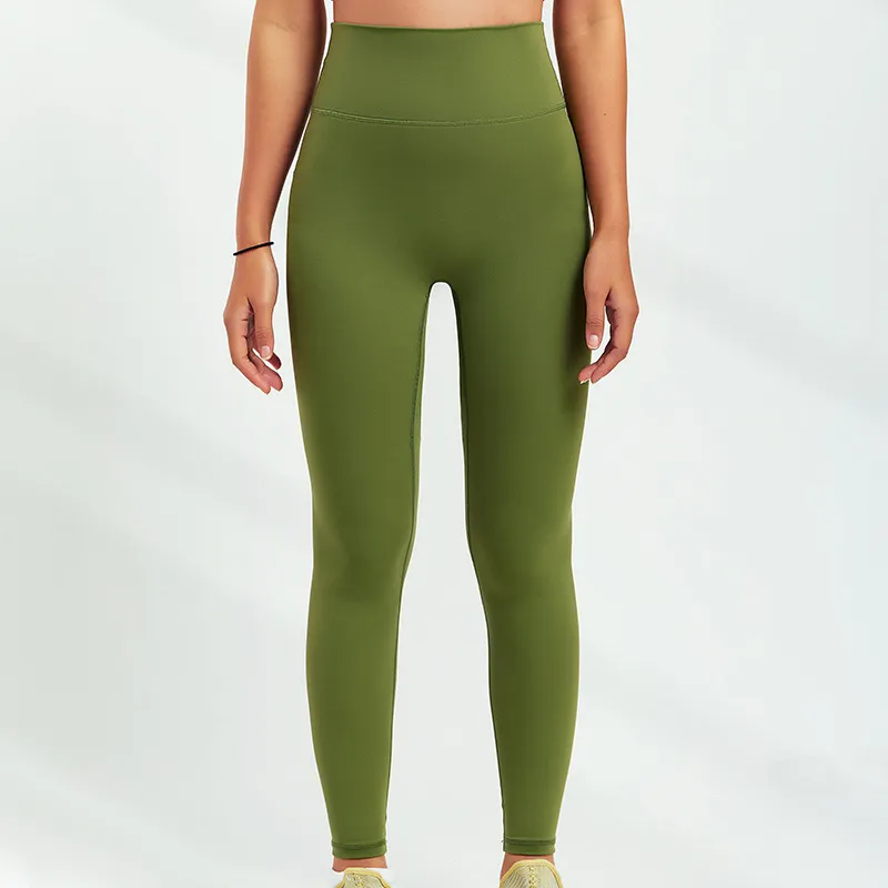 Women's High Waist Eco-Friendly Recycled Yoga Fitness Pants - Grass Green