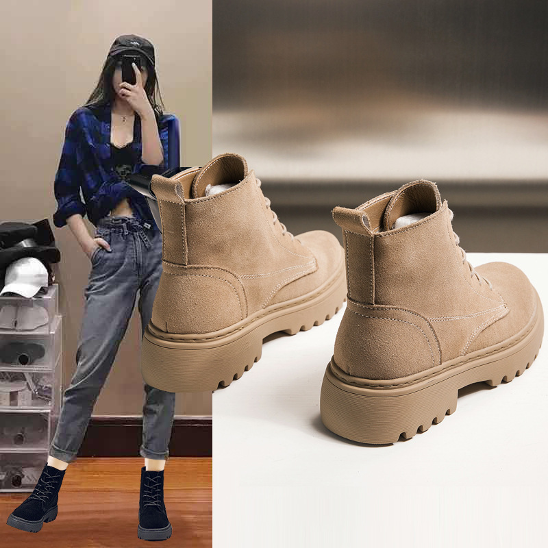 Title 4, Cow leather Martin boots women