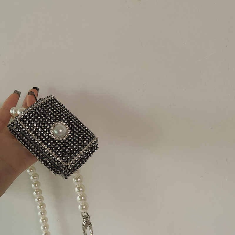 Title 2, Bolsa crossbody mini com strass, cinto de cintu...