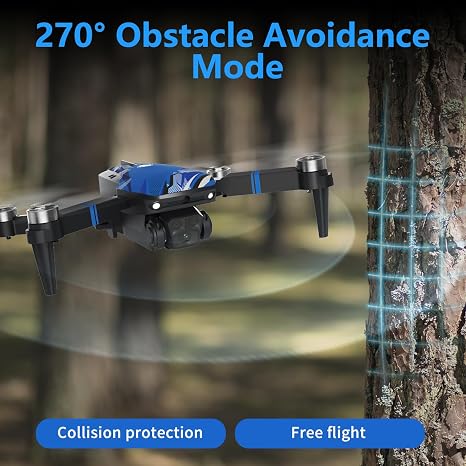 Foldable Mini FPV Camera Drone With LCD Controller, Brushless Motor, Obstacle Avoidance And 32GB SD Card Support — 1