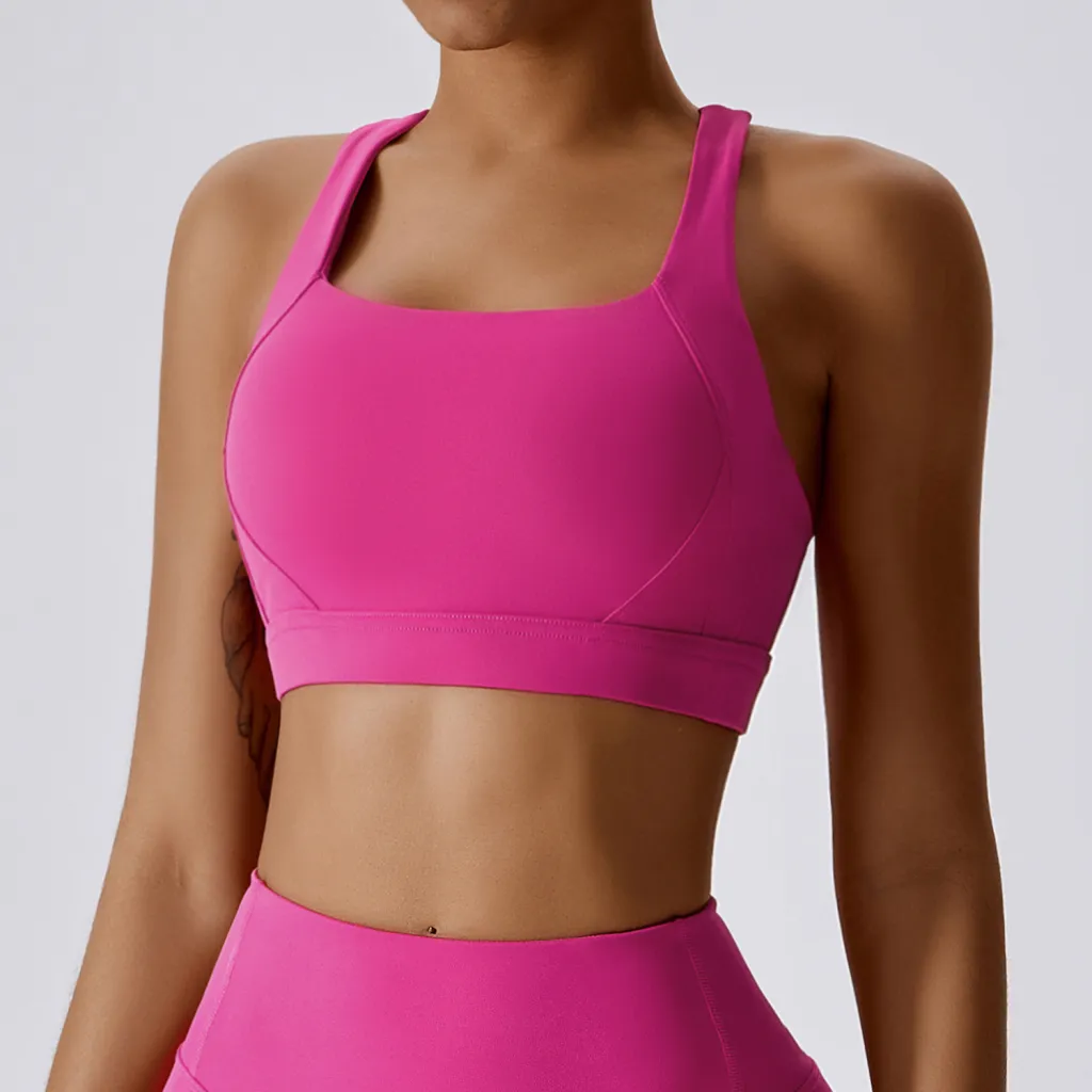 Shockproof Running Wearing Fitness Clothes And Bras - Red