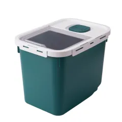 Pet Food Cat Food Barrel Moisture-proof Sealed Barrel - Green - View 1