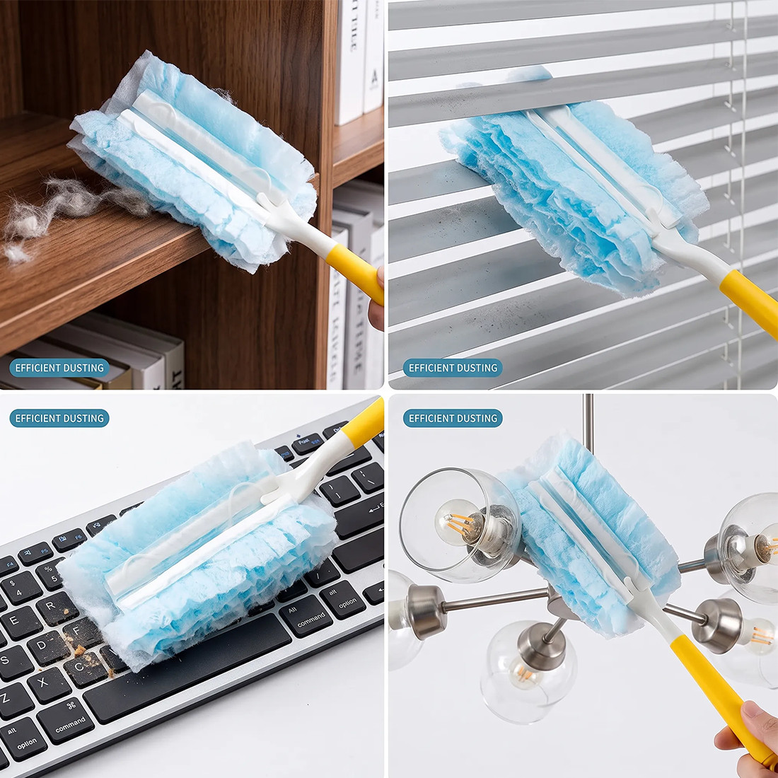 1 00 PCS Fluffy Duster Refills F Lash Dust Magnet Disposable Head Microfiber — image 8