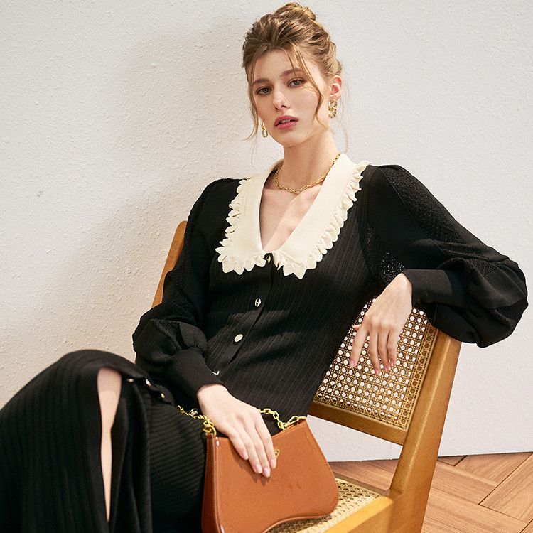 Lapel A-Line Maxi Dress, picture 3 of 6