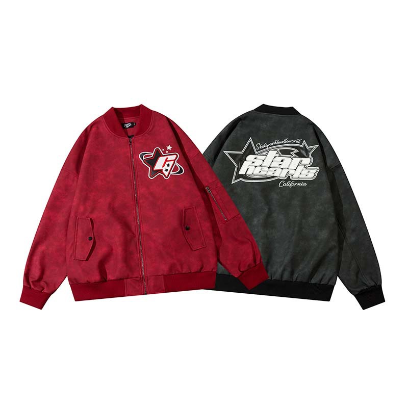 Title 6, Fashion Embroidery Letter Flight Jacket