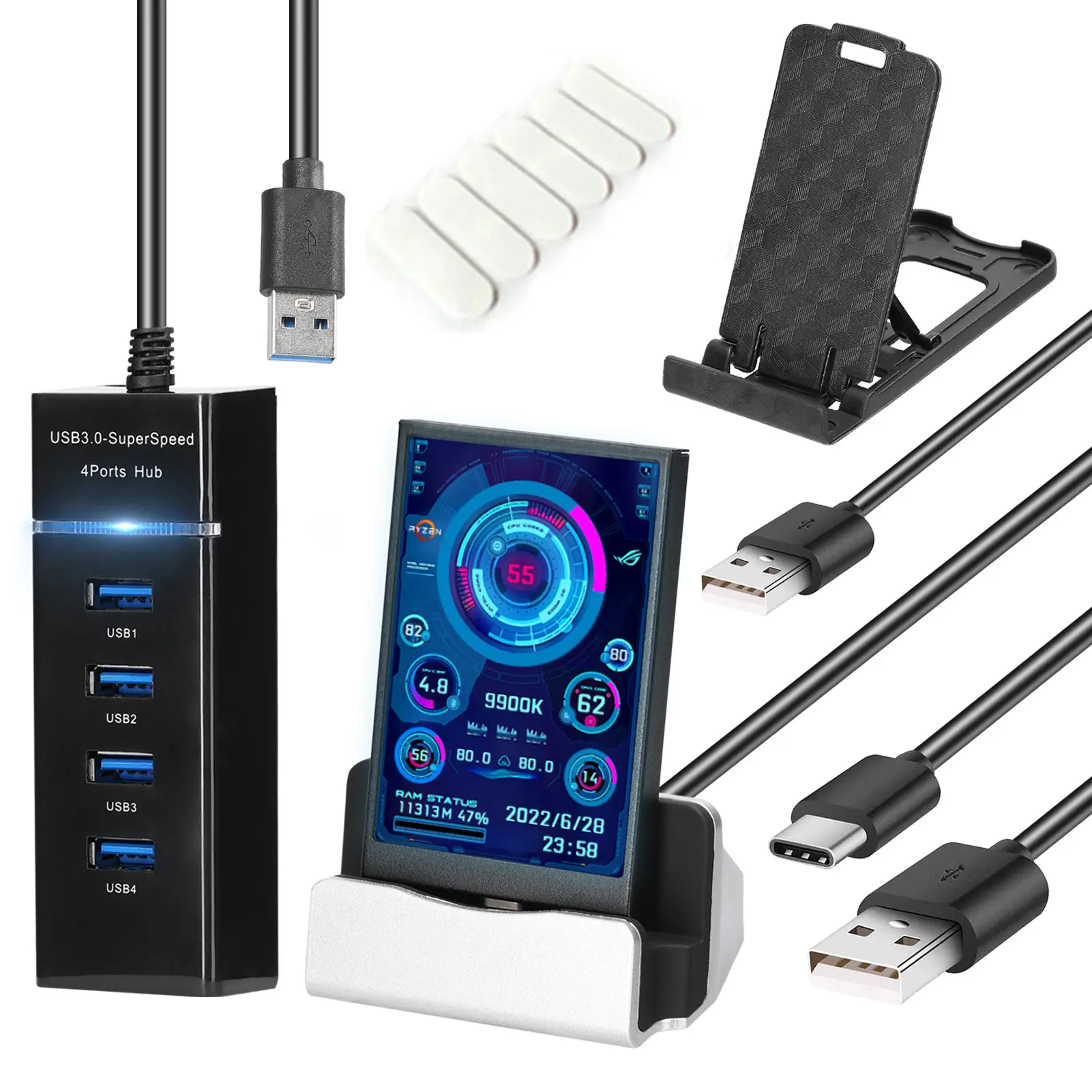 3.5-inch Computer Small Secondary Screen IPS Full