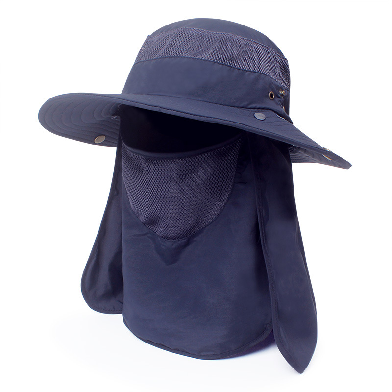 Windproof Sunscreen VisorCap Summer Cycling Fishing Hat Thin Quick Drying BreathableCap Navy Blue - Shop at LoveMi