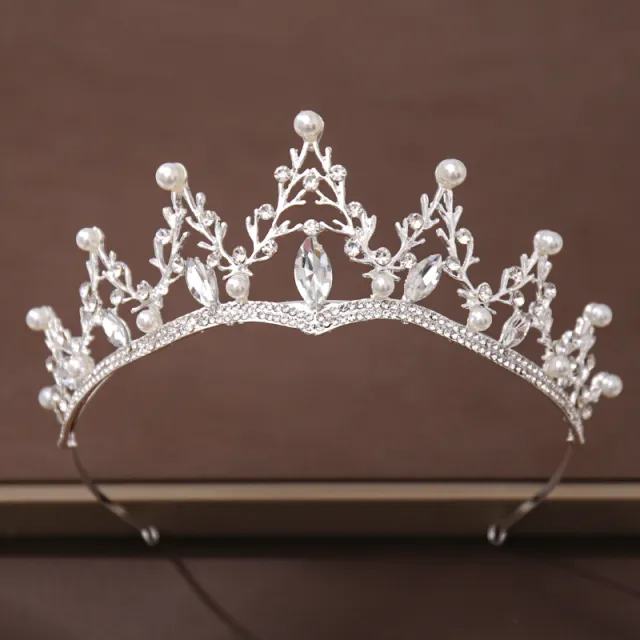 Fashion Crystal Diamond Bridal Wedding Hair Tiara Photo Color - Shop at LoveMi