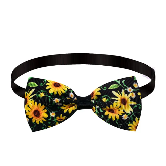 Sunflower Pet Bow Tie Dog Summer Decoration Black Sunflower - Shop at LoveMi