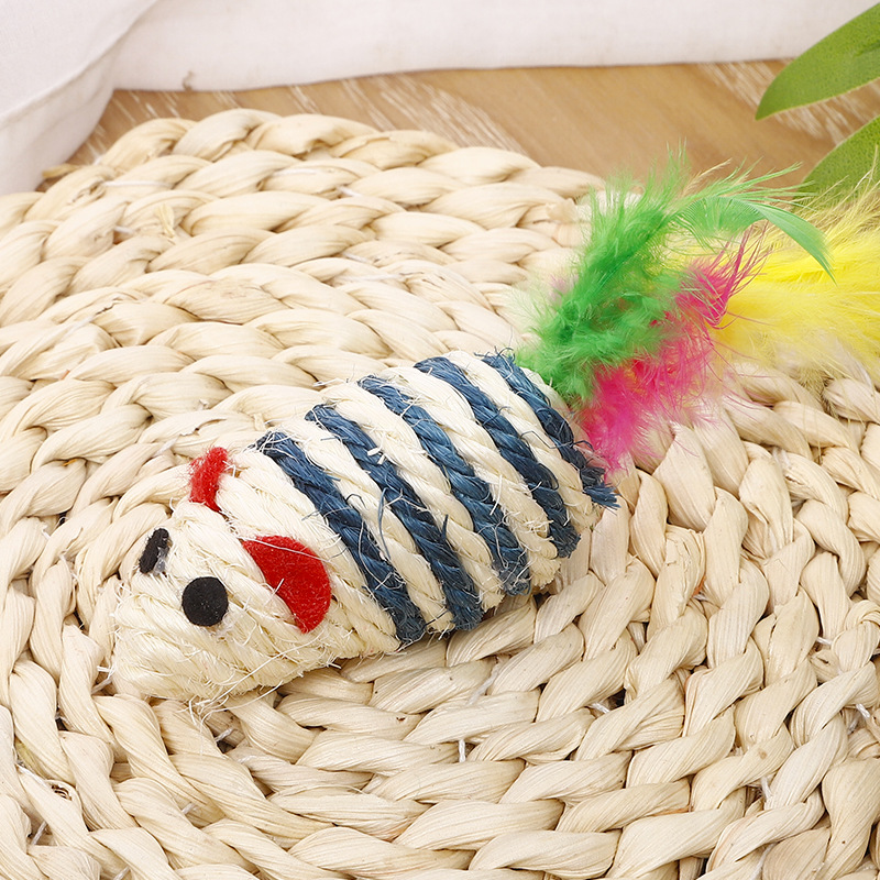 Title 8, Candy Color Sisal Stripe Maus Katzenspielzeug K...