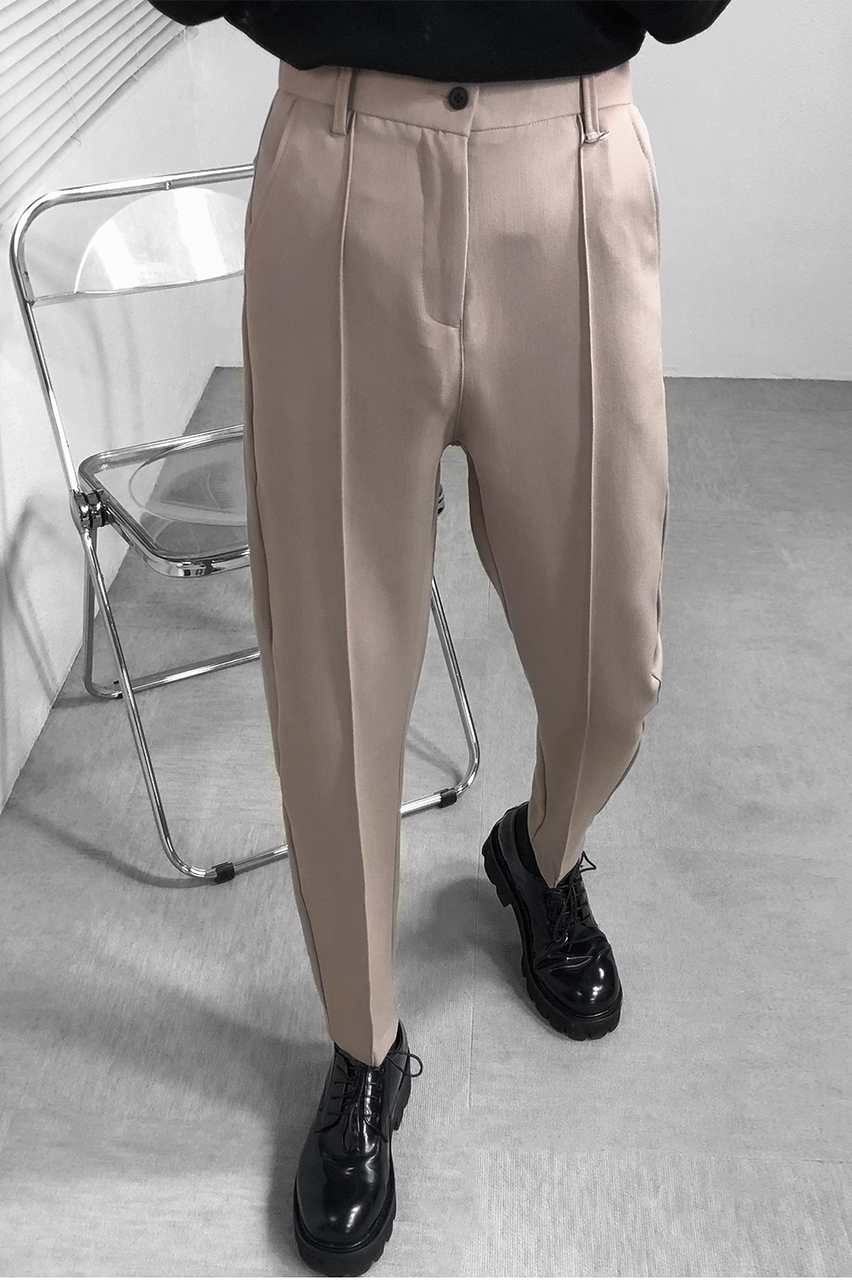 Title 2, Heren straight trousers small met ring drape, s...