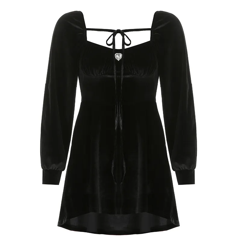A-line Skirt With Irregular Waist And Slim Hem - Black