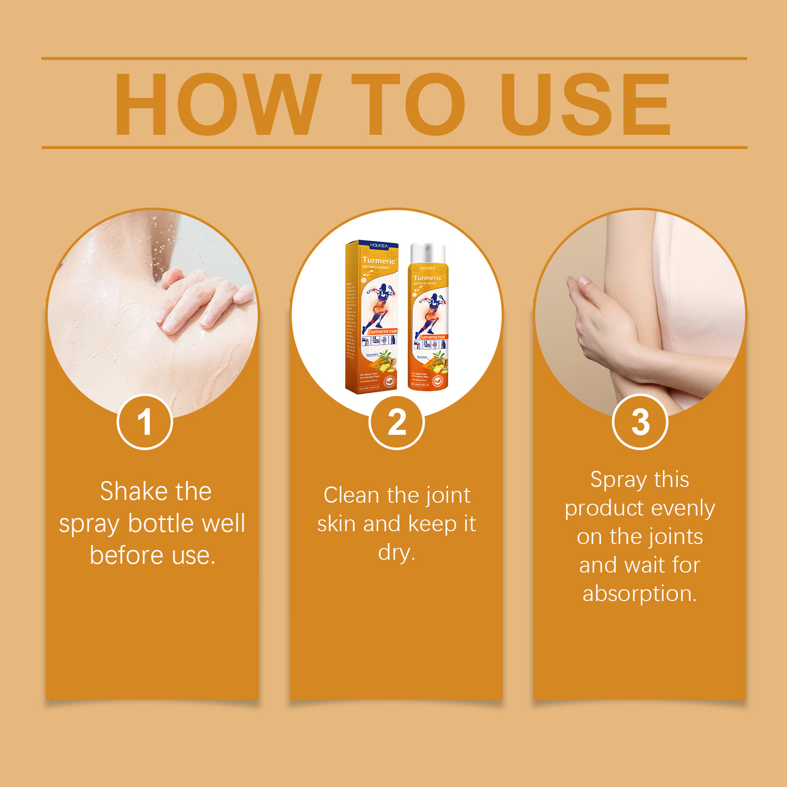 Turmeric Joint Pain Relief Spray With Curcumin & Peppermint Extract, Anti-Inflammatory Joint Care Mist For Arthritis, Sore Muscles & Workout