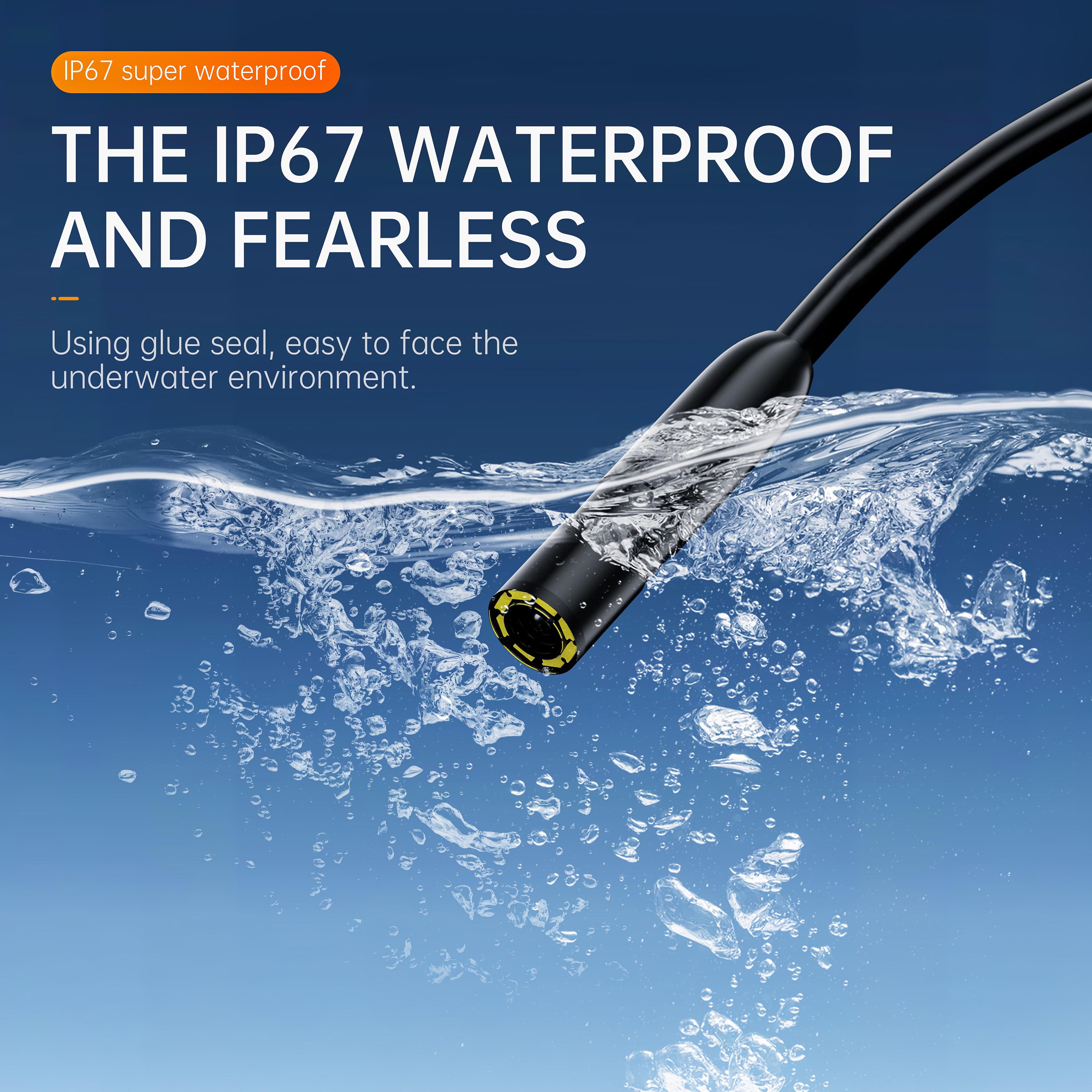 HD Waterproof Endoscope Camera  High-Brightness LED Lights  For Home Plumbing & Automotive Repair