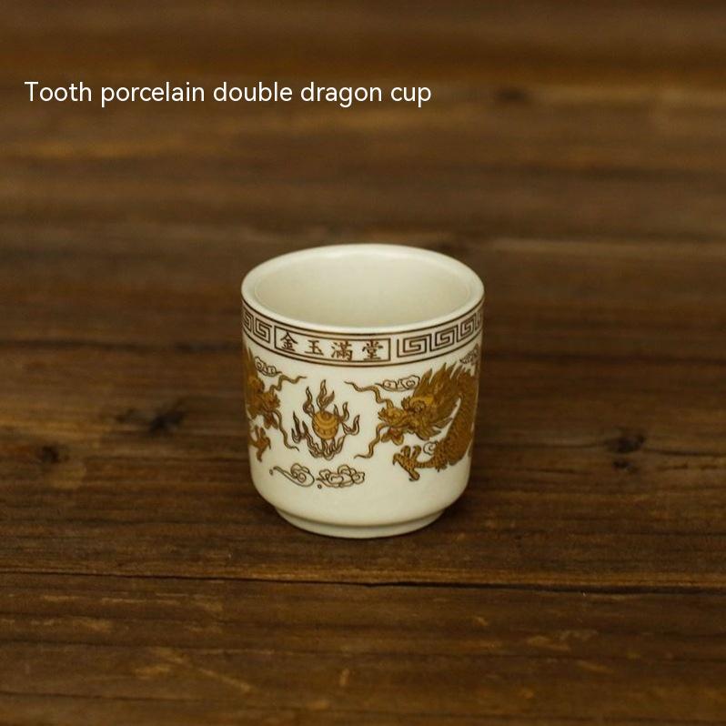 Tooth Porcelain Double Dragon