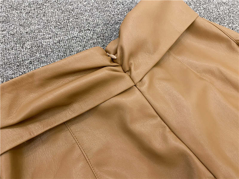 Title 9, Faux leather plain short skirt, a versatile war...