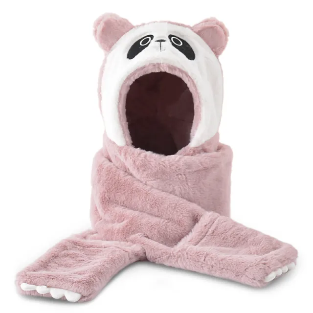New Panda Lovely Fluffy Hat Women's Winter Outdoor Pink - Shop at LoveMi