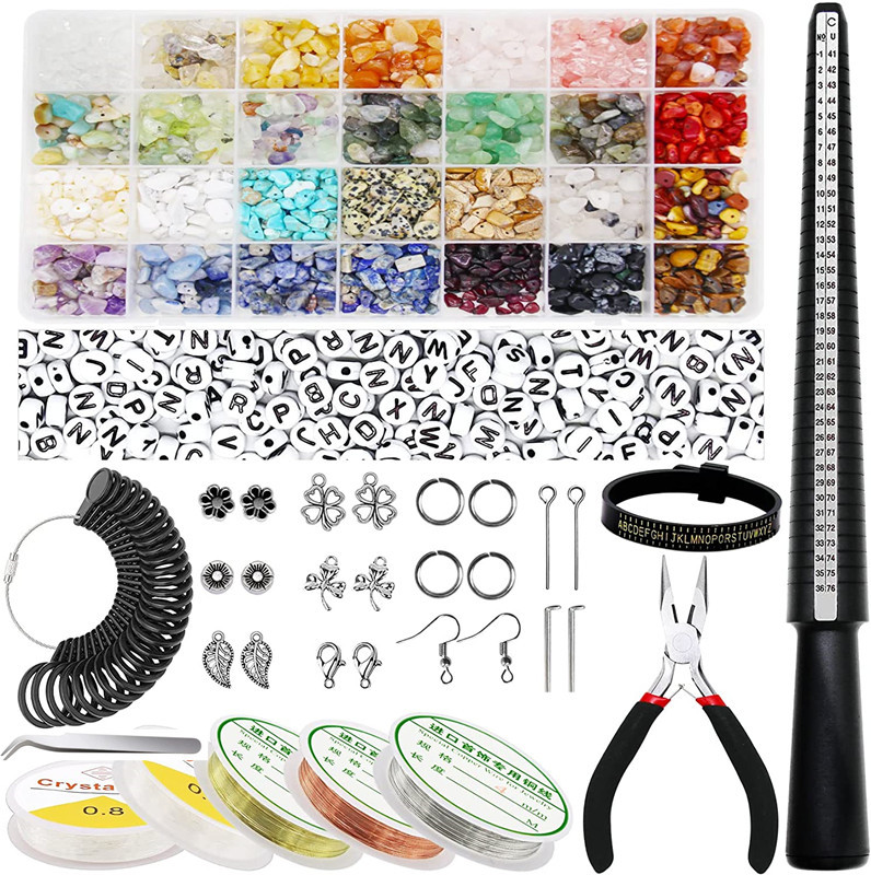 Diy Accessories 28 Color Irregular Gravel Letter Bead Pliers