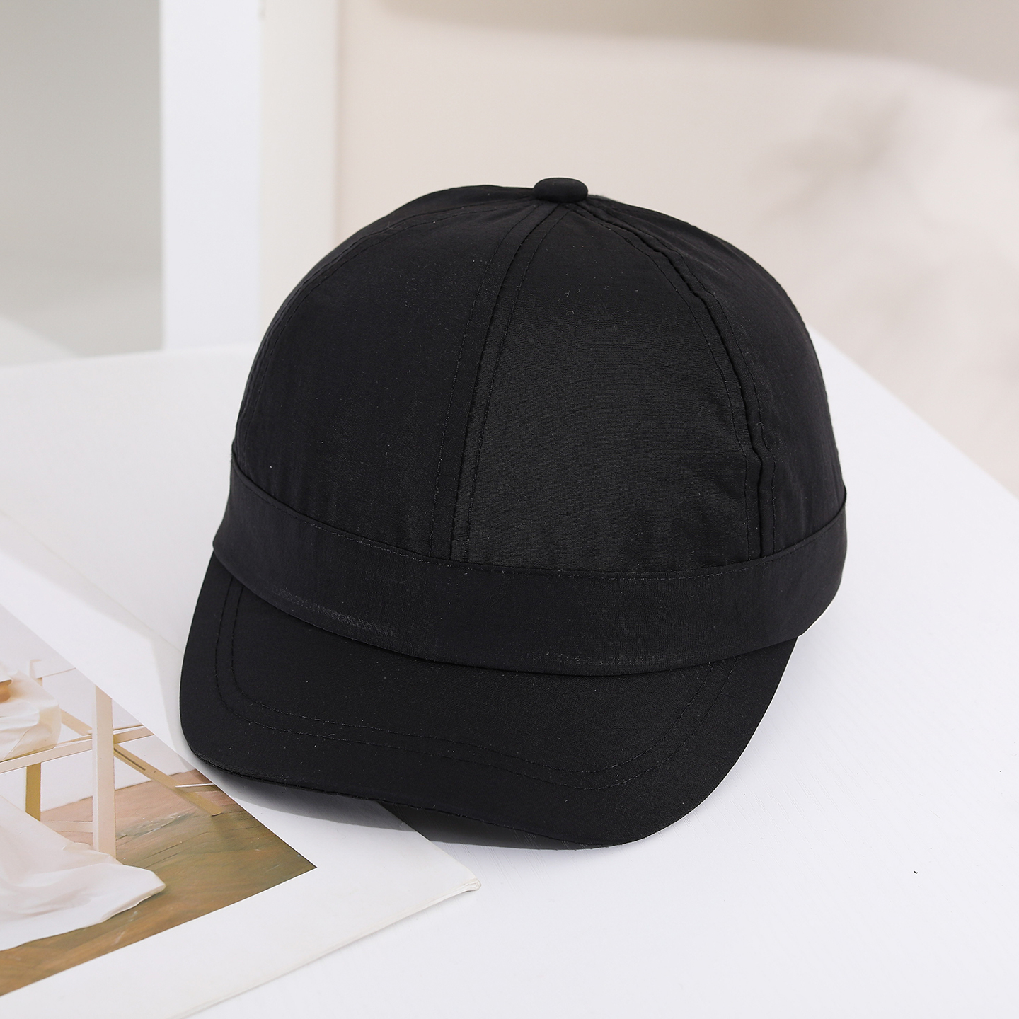 Solid-color Light Board Short Brim Quick-drying Lightweight Sunshade Casual Multi-purpose Style Baseball Cap For Outings, Outdoor Activities, Hiking, Running