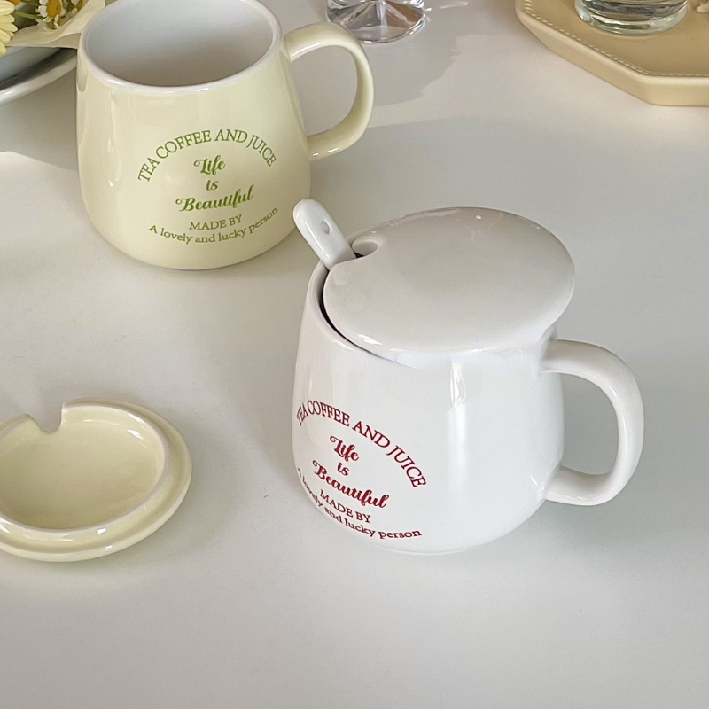 Vintage English Ceramic Mug With Lid