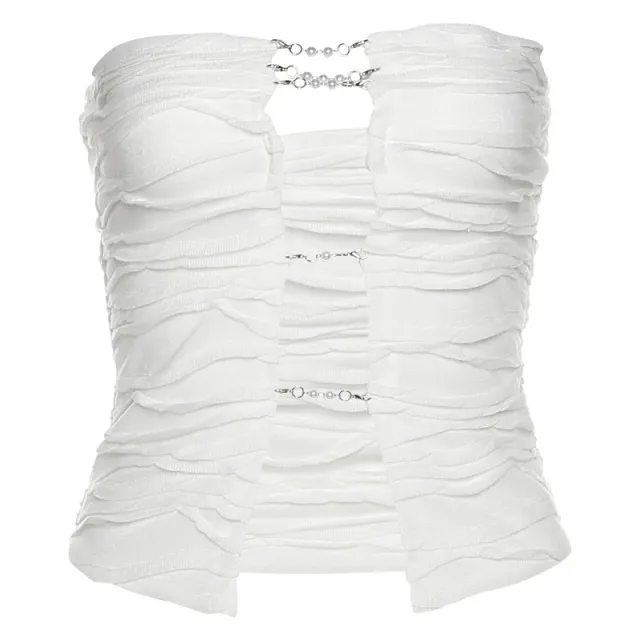 Summer Fashion Women's New Slim Hollow Vest White - Shop at LoveMi