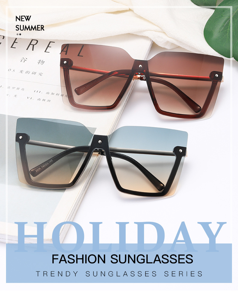 Title 1, Ocean Sheet Multicolor Rimless Sunglasses