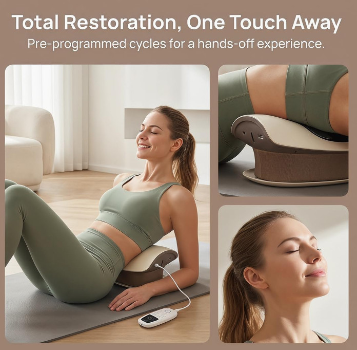 3 Heat Levels Vibration Massager Easy Relieves Lumbar Fatigue Multi-scene Safe — image 2