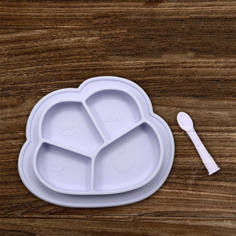 Title 6, Baby Plate Learn To Eat Training Spoon Tableware