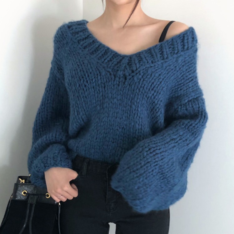 Title 4, Knitted Loose And Versatile Lazy Fashion Sweater