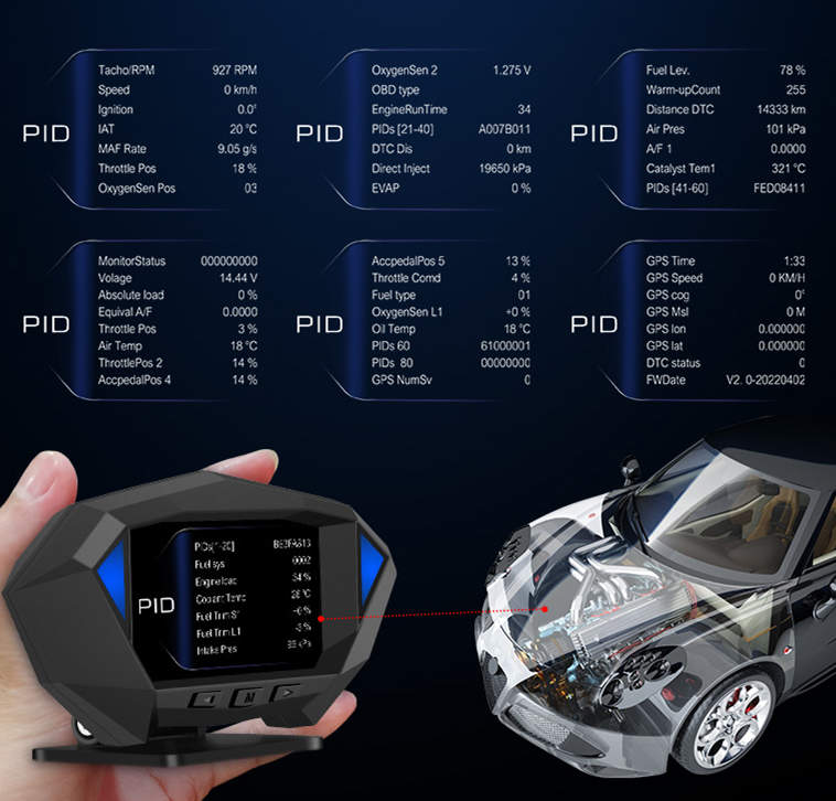 Hd LCD Instrument Vehicle HUD Head Display — foto 3