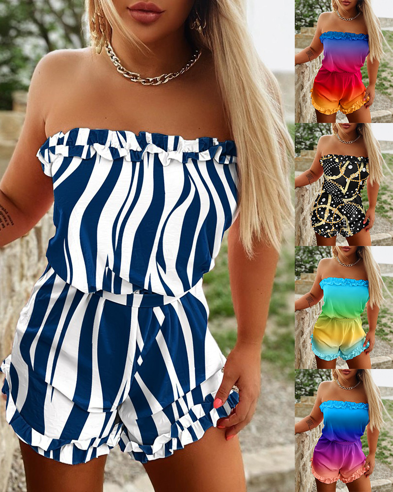 Women's Printed Fashionable Bra Jumpsuit - Image 2