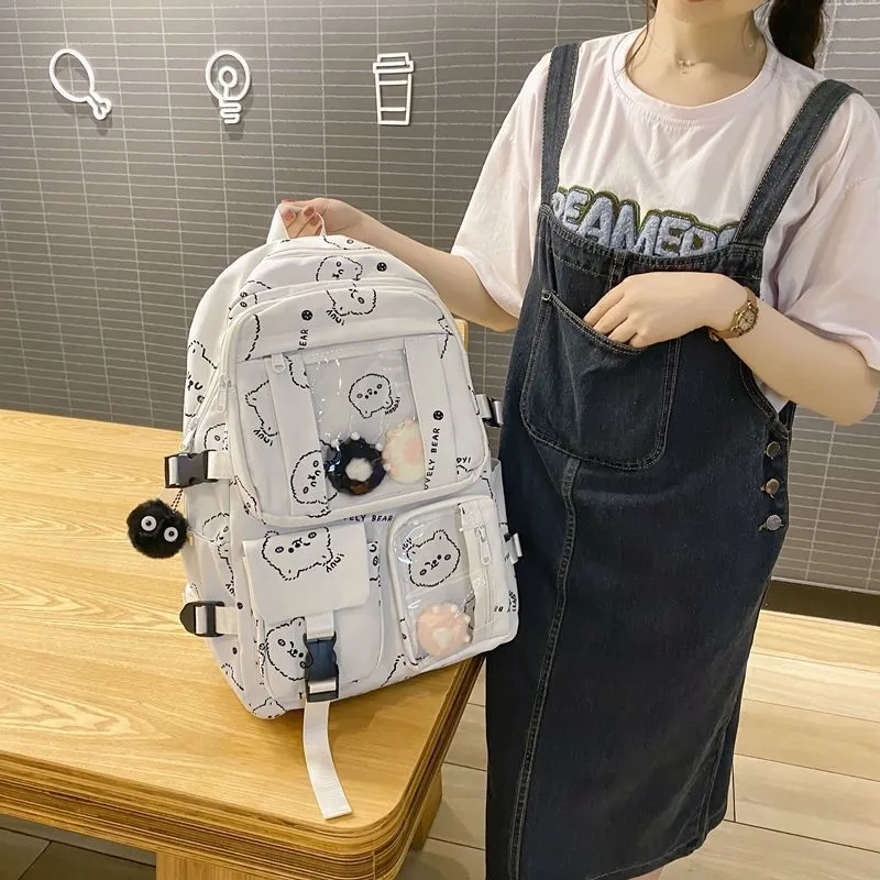 Junior High School Student Backpack - White