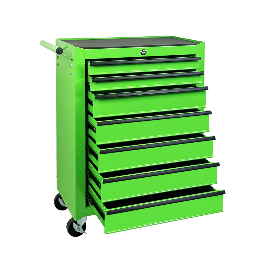 Rolling Metal Tool Chest With 7 Drawers, 20inch 7-Drawer Tool Chest Cabinet With Ball Bearing Drawer Slides, Steel Tool Storage Box Organizer -GREEN