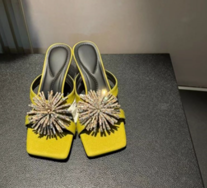 Rhinestone Chain High Heel Sandals
