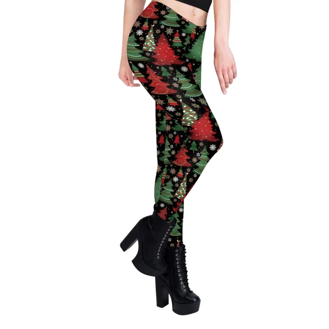 Digital Printing Pants Christmas New Style Elastic Women B2301132 - Shop at LoveMi