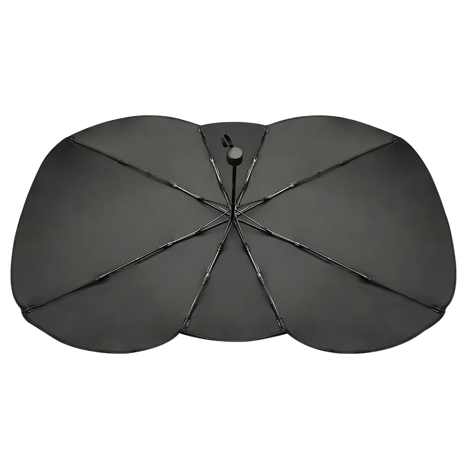 1Pc 57x33In Foldable Car Sun Umbrella Universal Sun Blocker Shield Shade Silver Titanium Sun Protector With Carry Bag For Car Truck SUV