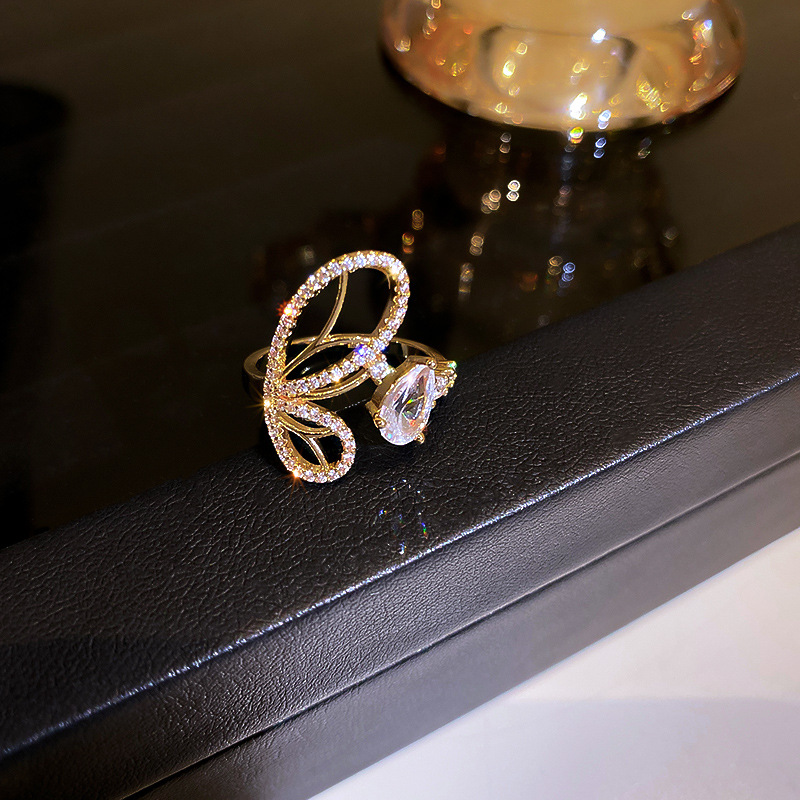 Diamond Zircon ButterflyRingJapanese