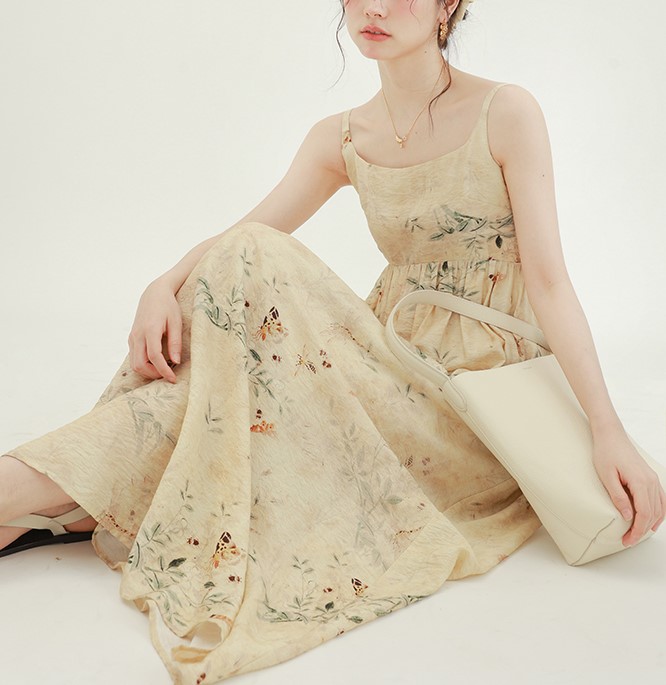 Floral Camisole A-Line Dress, picture 6 of 8